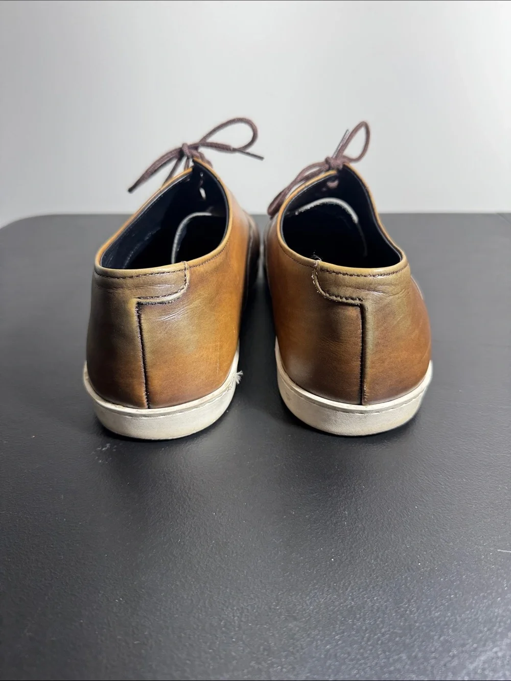 Allen Edmonds mens 12 D brown park Avenue hybrid dress shoes EUC